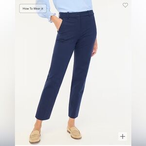 J.Crew Kallie Straight-leg Navy Pant